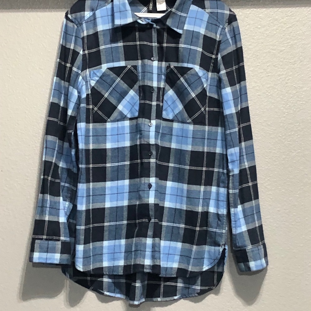 Unisex plaid long sleeve shirt